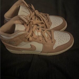 Women's Tan and White Sneakers